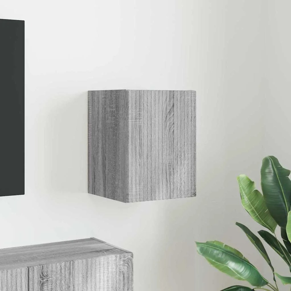 vidaXL Armário de TV de Parede Cinza Sonoma 30 x 31 x 40 cm