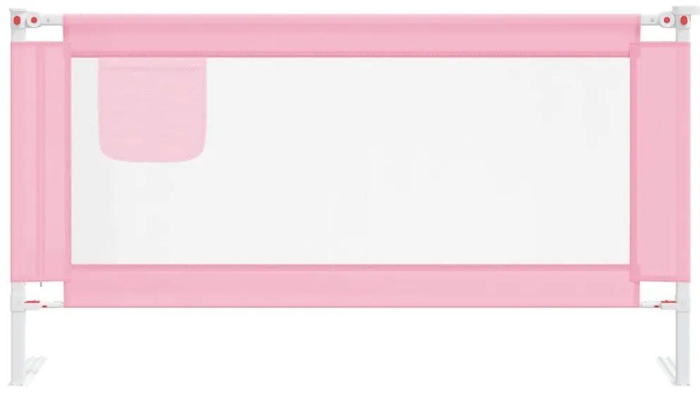 Barra de segurança p/ cama infantil tecido 160x25 cm rosa