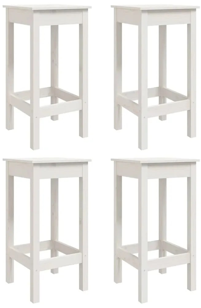 5 pcs conjunto de bar para jardim pinho maciço branco