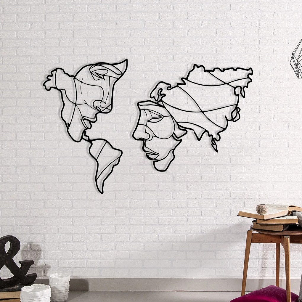 Acessório Decorativo de Parede Suret Two – Preto – 100 x 64 cm