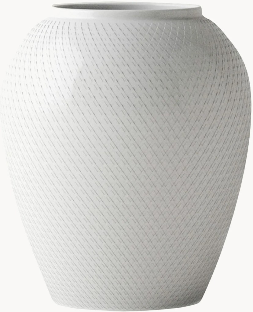 Jarra em porcelana artesanal Rhombe, Alt 25 cm