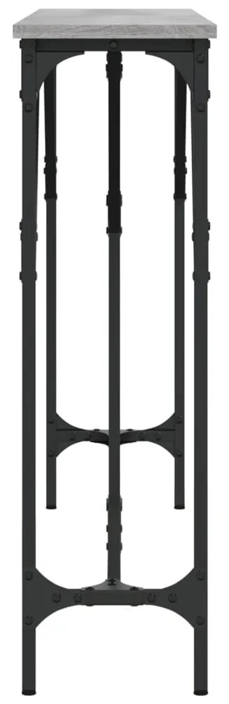Mesa consola 140x23x75 cm derivados de madeira cinzento sonoma