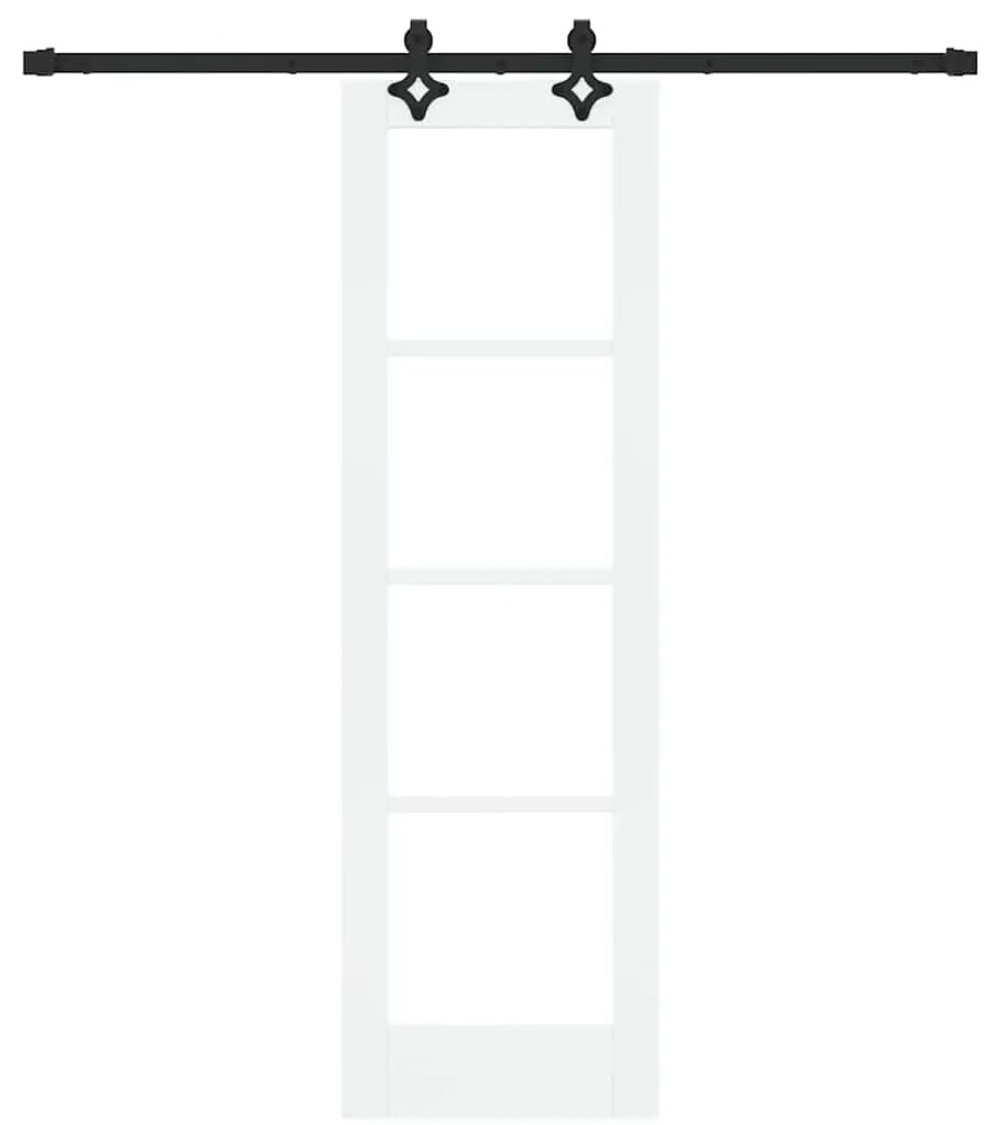 Porta Deslizante vidaXL com Conjunto de Hardware "ORKDAL" Branco Madei