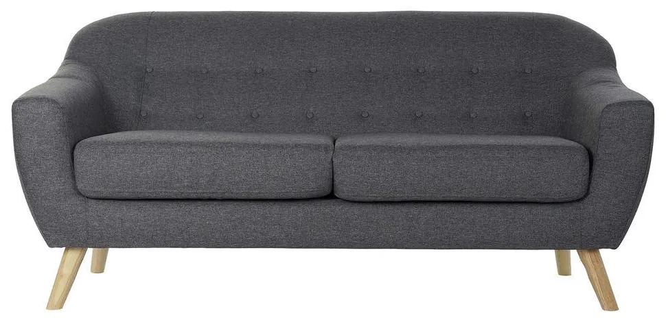 Sofá de 3 Lugares DKD Home Decor Cinzento Poliéster Madeira da borracha (170 x 80 x 81 cm)