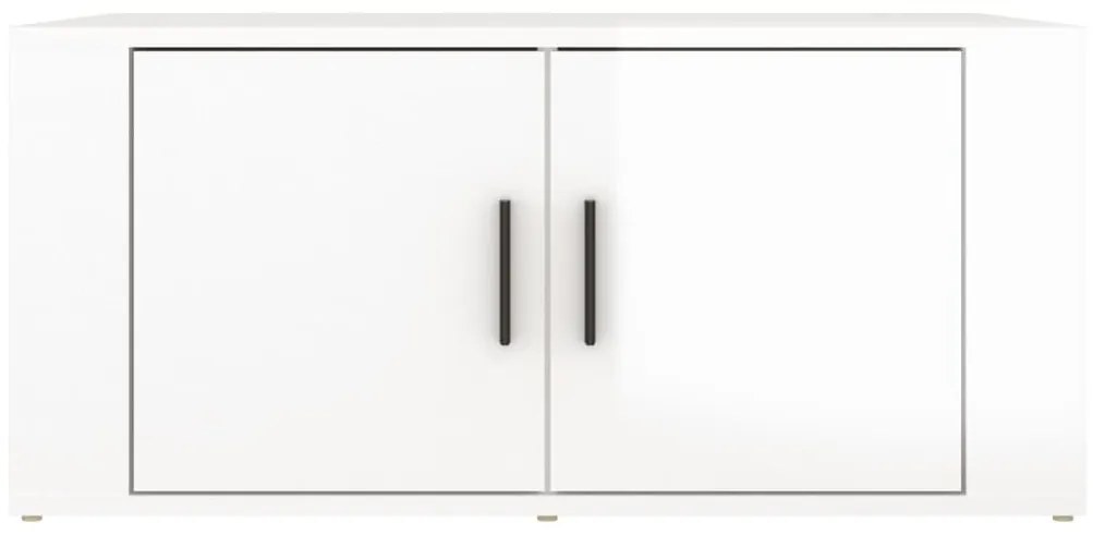 Mesa de centro 80x50x36 cm derivados madeira branco brilhante
