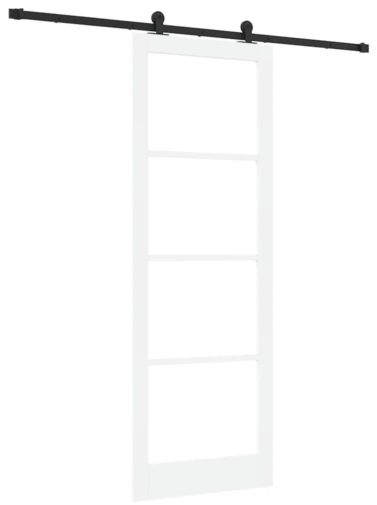 Porta Deslizante vidaXL com Conjunto de Ferragens "ORKDAL" Branca 83x2