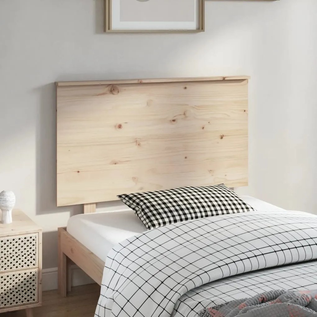 vidaXL Cabeceira de cama 94x6x82,5 cm pinho maciço