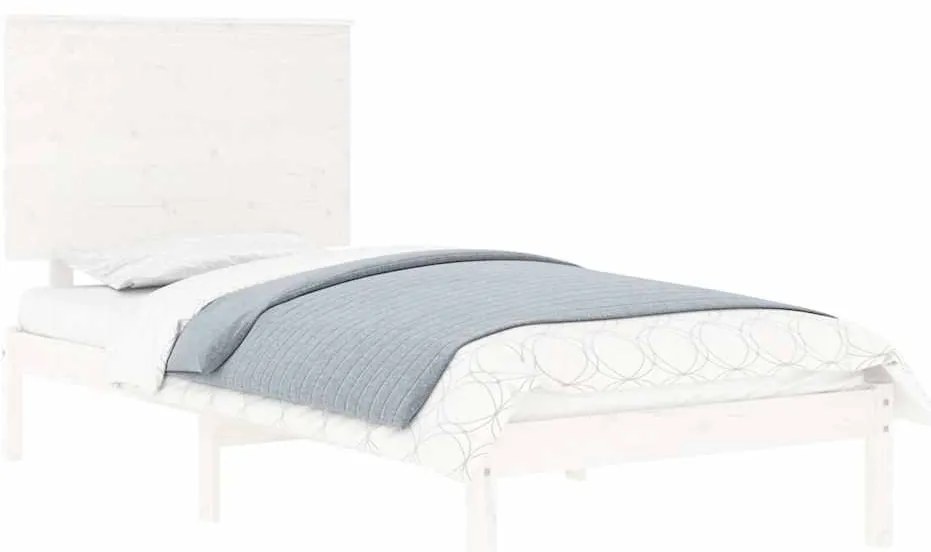 Cama sem colchão 100x200 cm madeira de pinho maciça branco