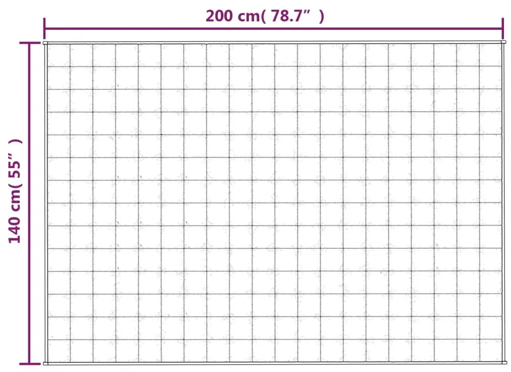 Manta pesada 6 kg 140x200 cm tecido cinza