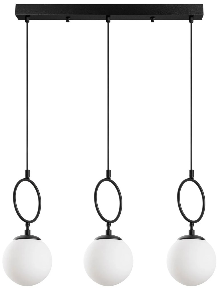 Chandelier Ring – Preto – 75 cm Largura x 185 cm Altura Máx.