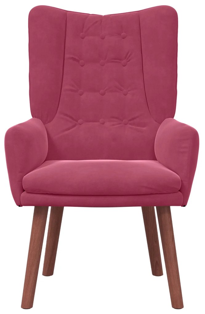 Poltrona Relaxante vidaXL Vermelha Veludo