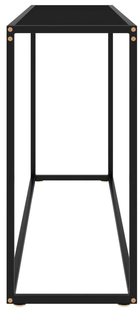 Mesa consola 120x35x75 cm vidro temperado preto