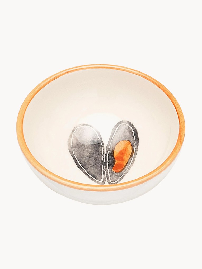 Taça para molhos pintada à mão Moules