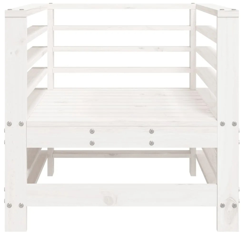 Cadeiras de jardim 2 pcs madeira de pinho maciça branco