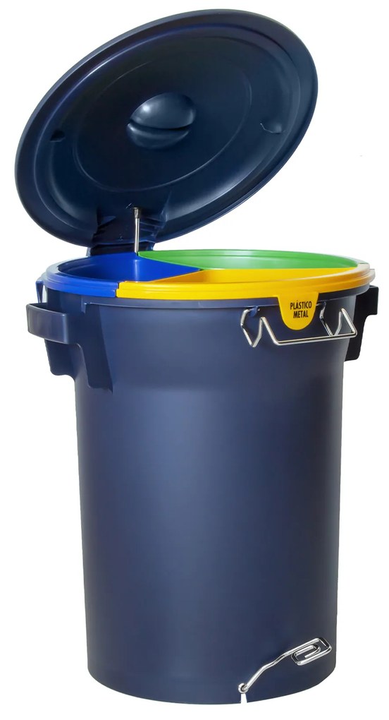 Contentor Eco Triplo com Pedal 52l 48X50X60cm