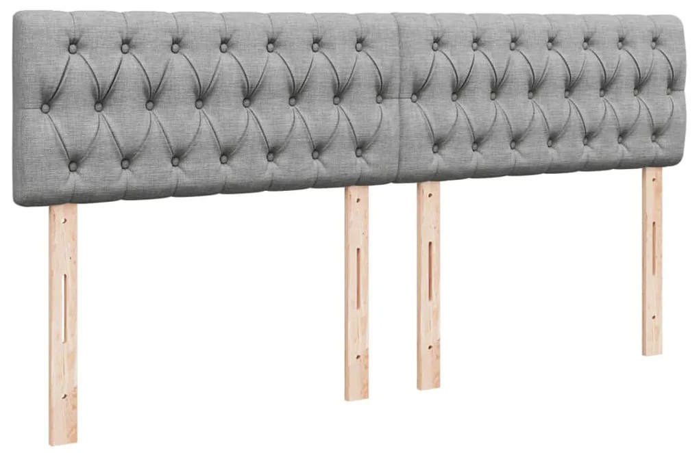 Cama com molas/colchão 180x200 cm tecido cinzento-claro