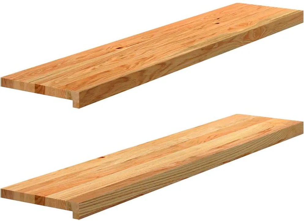 vidaXL Soleiras da janela 2 pcs 120x25x2 cm carvalho castanho-claro