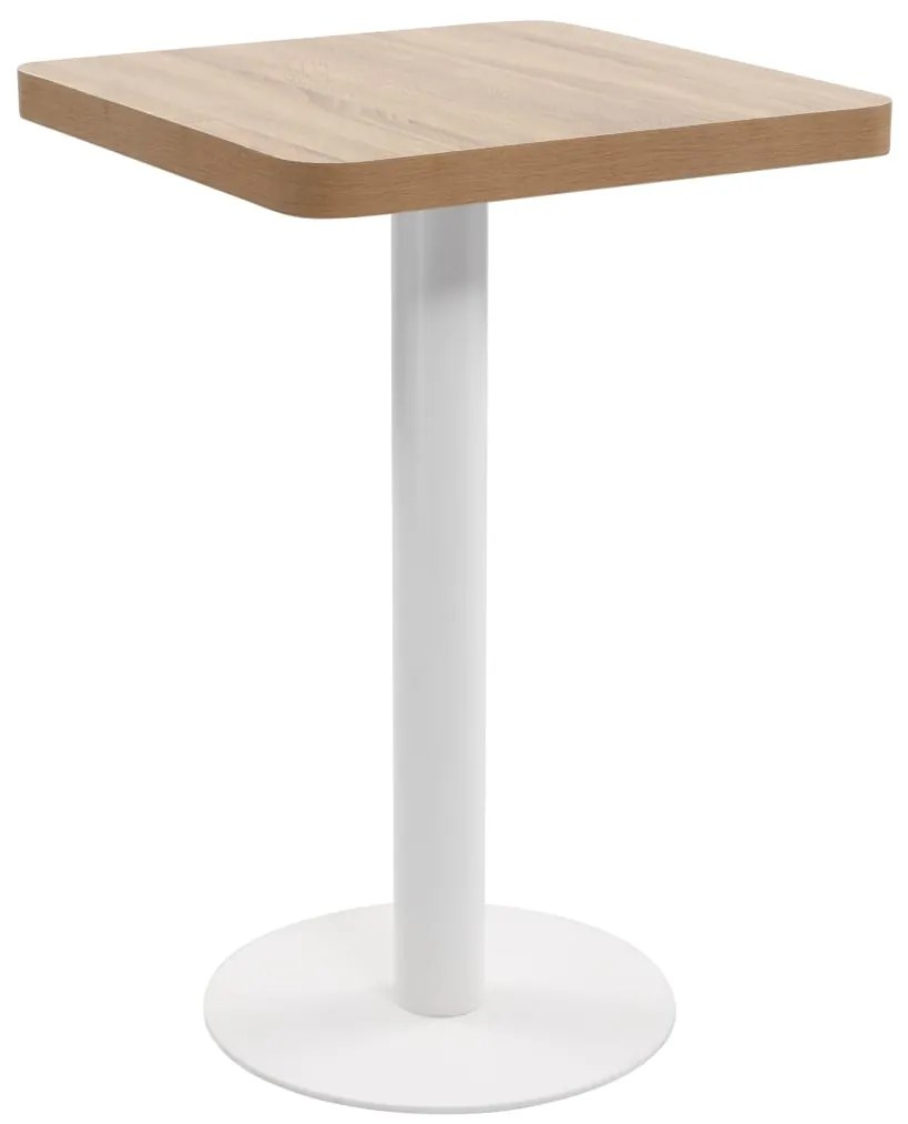 Mesa bistrô 50x50 cm MDF castanho-claro
