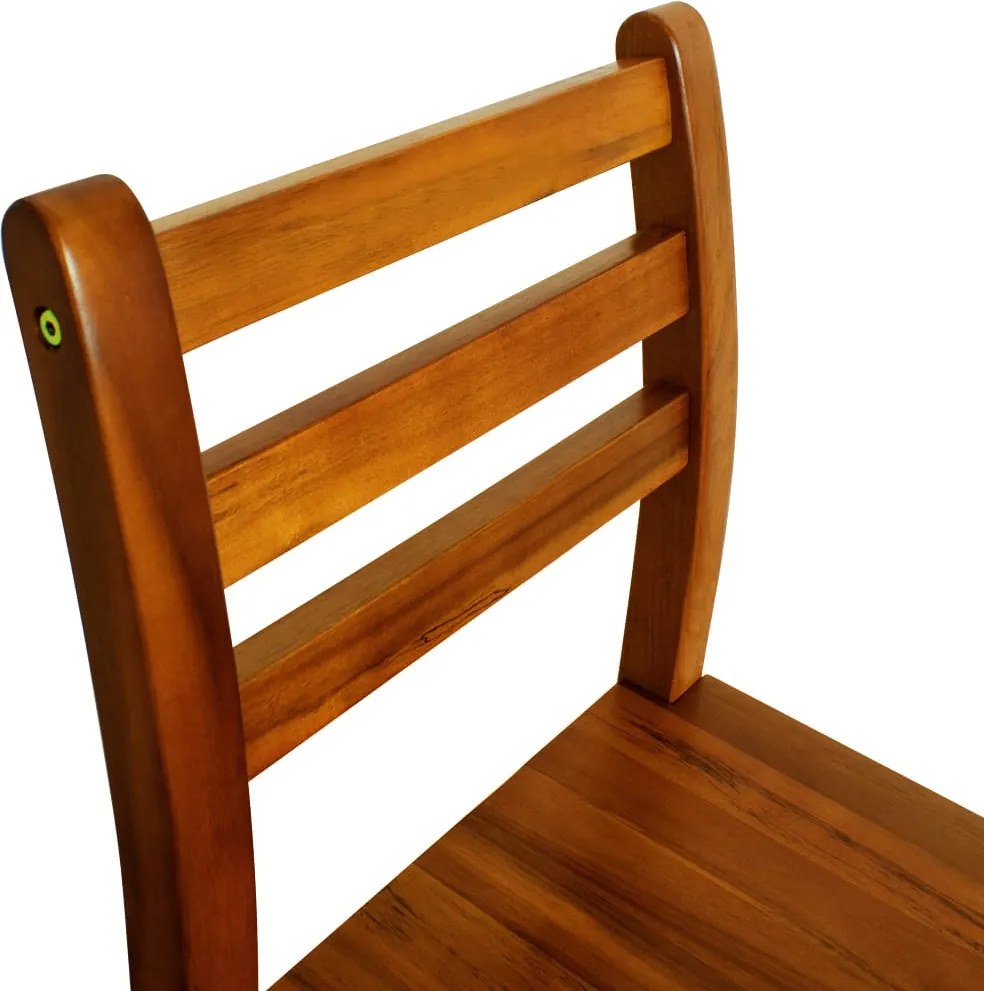 Conjunto de 2 bancos altos bar em madeira de acácia 40,5 x 36 x 110 cm Castanhos