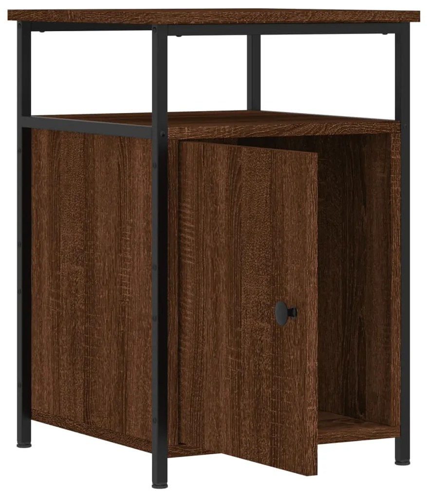 Mesas cabeceira 2pcs 40x42x60cm deriv.madeira carvalho castanho
