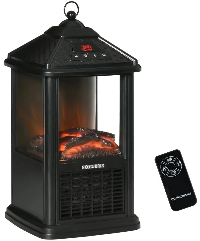 Mini-Lareira Elétrica 700W/1000W com Chama Realista