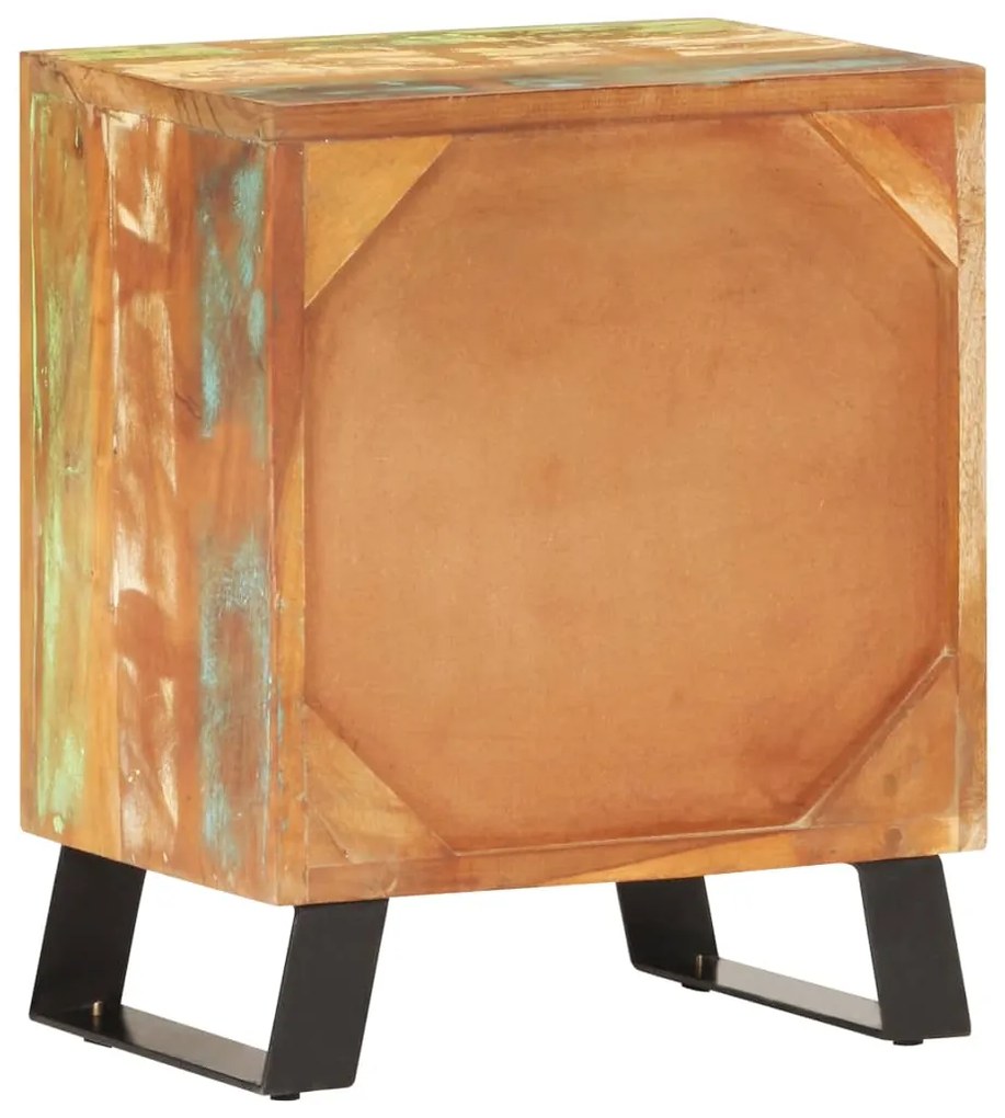 Mesa de cabeceira 40x30x50 cm madeira recuperada maciça
