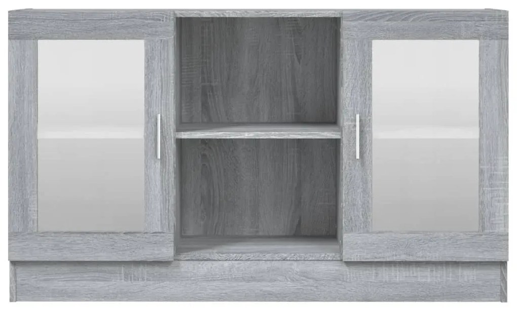 Vitrine 120x30,5x70 cm derivados de madeira cinzento sonoma