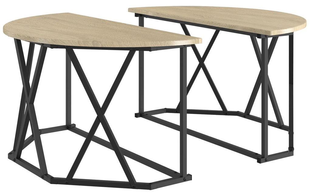 Mesa de Café vidaXL Carvalho Sonoma 80x80x42 cm Madeira de engenharia