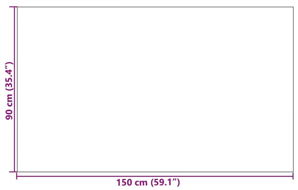Capacho Retangular vidaXL Preto 90x150 cm