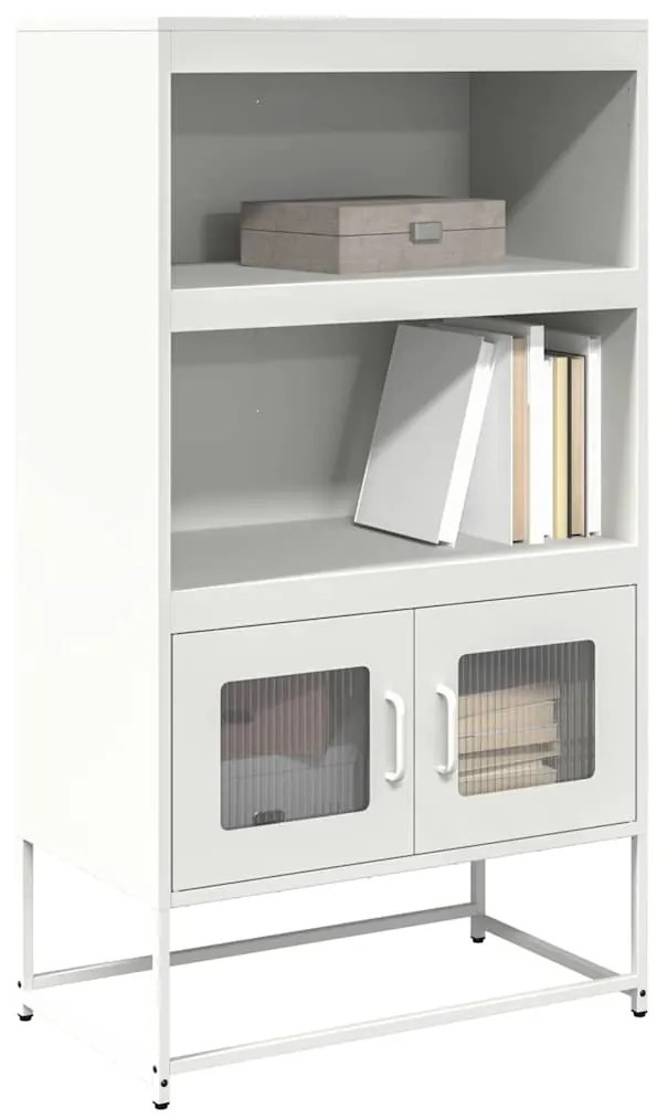 Aparador alto 68x39x123 cm aço branco