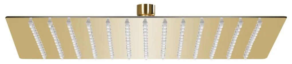 147710 vidaXL Cabeça de chuveiro quadrada 30x30 cm aço inoxidável dourado