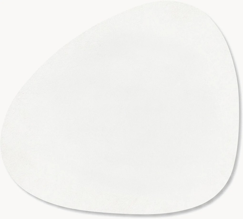 Bases para copos assimétricas artesanais em couro Curve, conjunto de 4