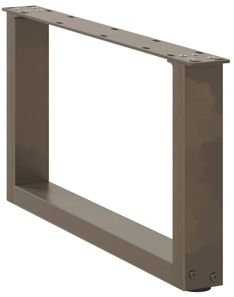 Pés para mesa de centro em formato de U, 2 peças, aço natural, 60x(30-
