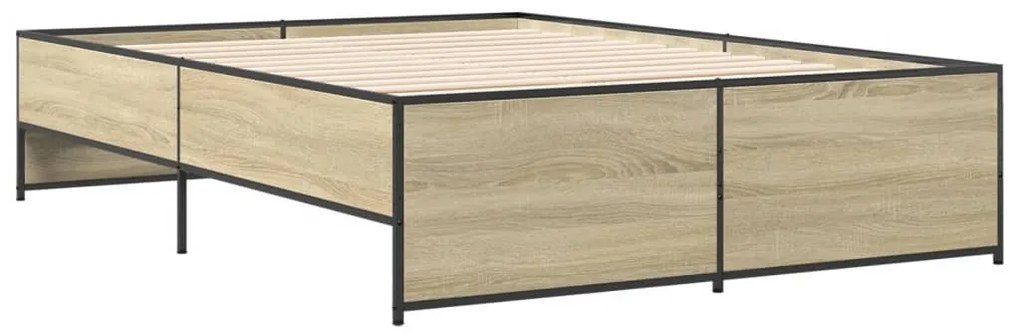 Estrutura de cama 135x190 cm derivados madeira/metal