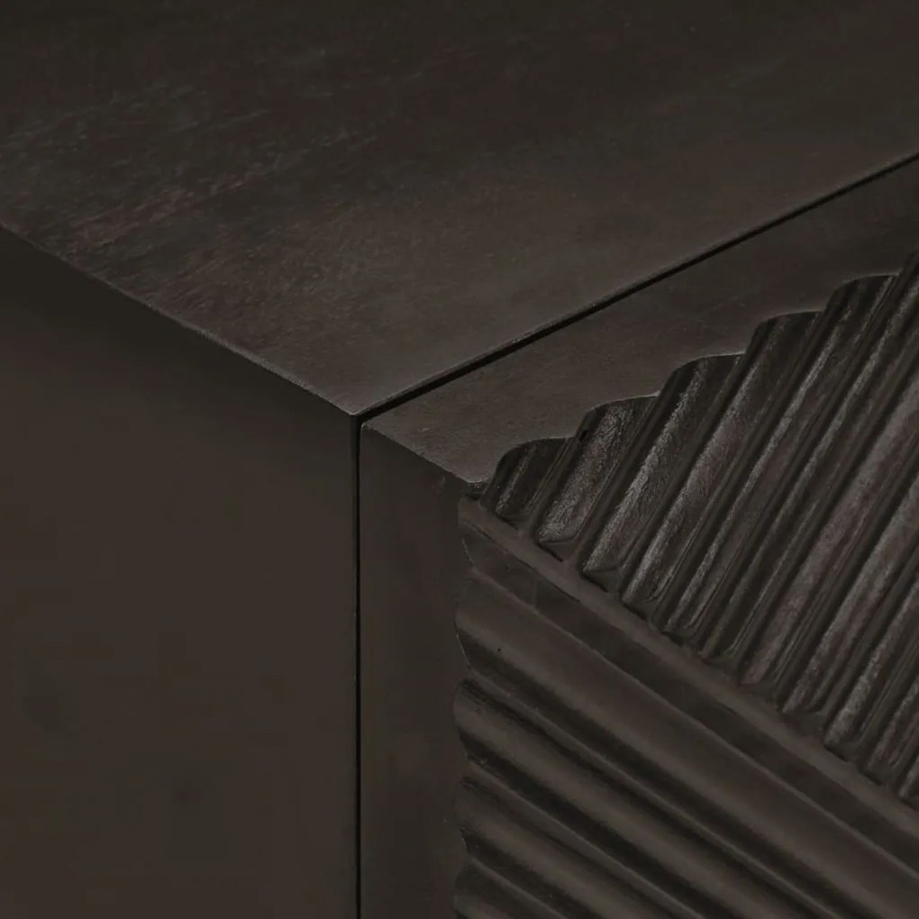 Mesa de cabeceira 40x30x50 cm mangueira maciça/ferro preto