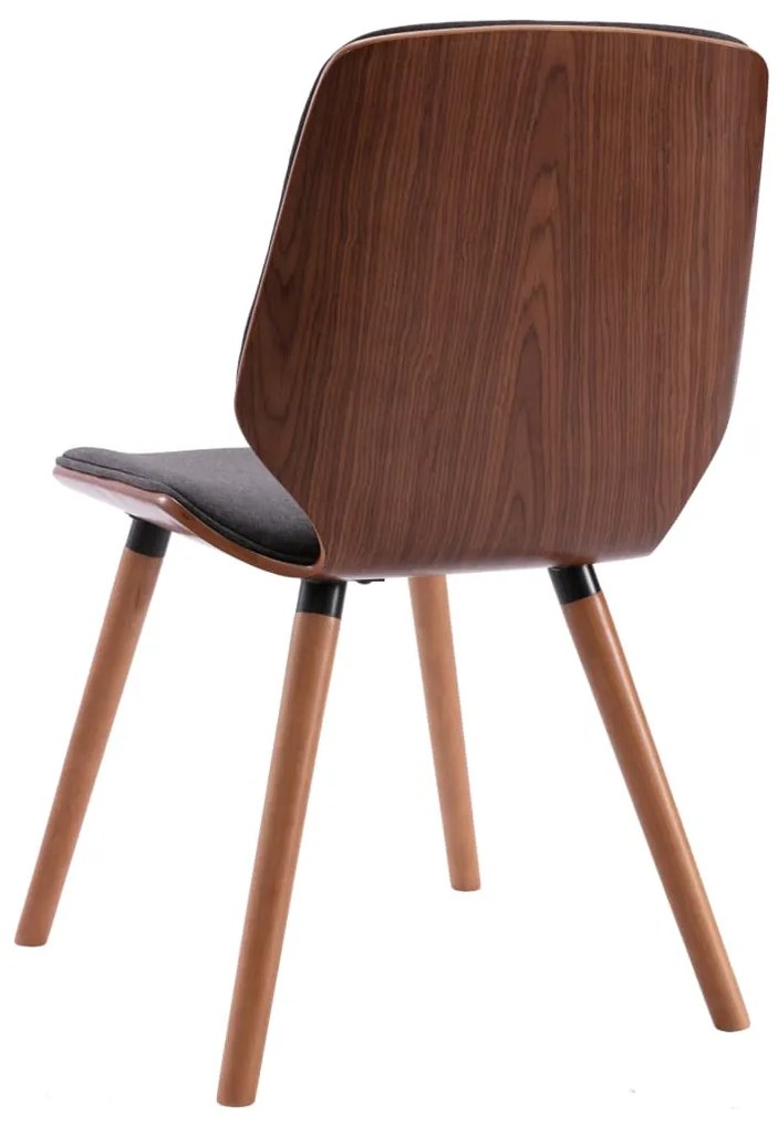 Cadeiras de jantar 2 pcs tecido cinzento