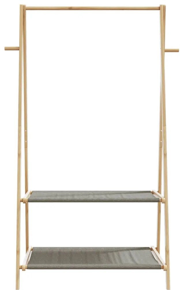 Roupeiro com prateleiras 96x45,5x150,5 cm bambu