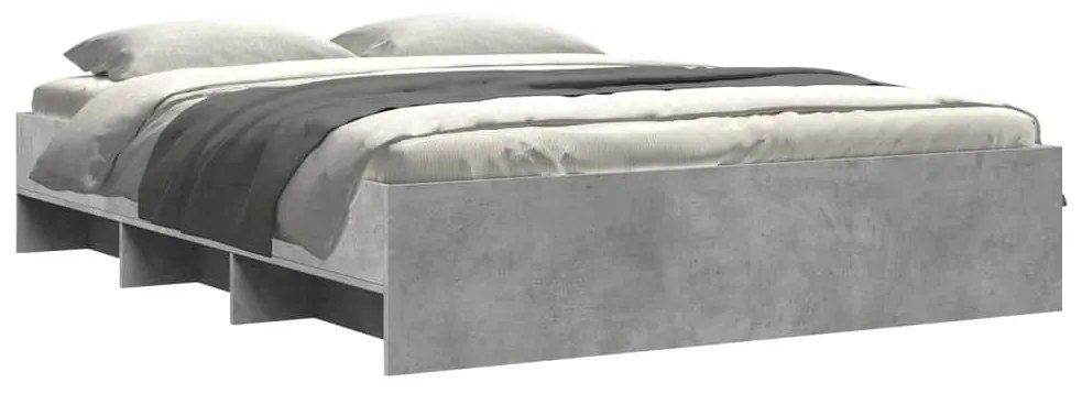 Estrutura cama s/ colchão 160x200cm cinza cimento