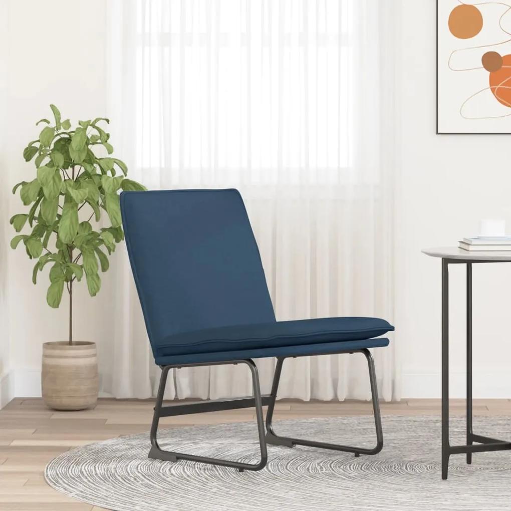 Cadeira lounge 52x75x76 cm tecido azul