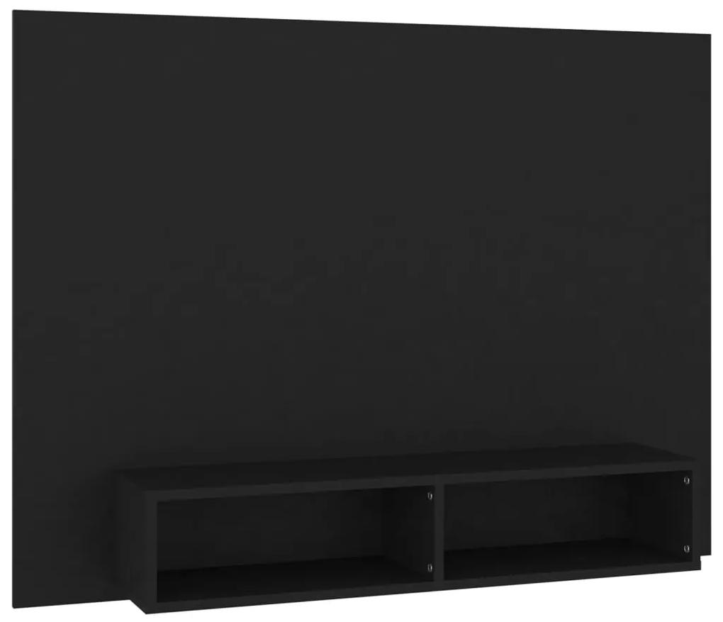 Armário de parede para TV 120x23,5x90 cm contraplacado preto
