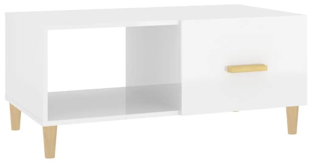 Mesa de centro 89,5x50x40 cm derivados madeira branco brilhante