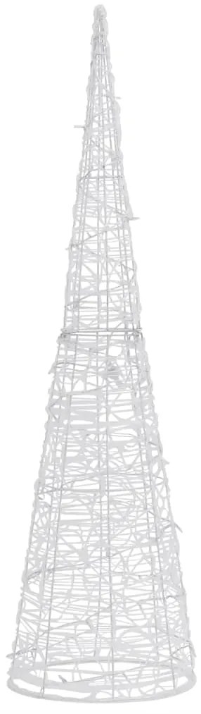 Pirâmide iluminação decorativa LEDs acrílico 90 cm branco frio