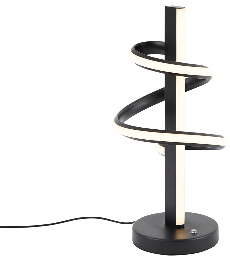 Candeeiro de Mesa de Design Preto Incl. LED Regulável - Rolla