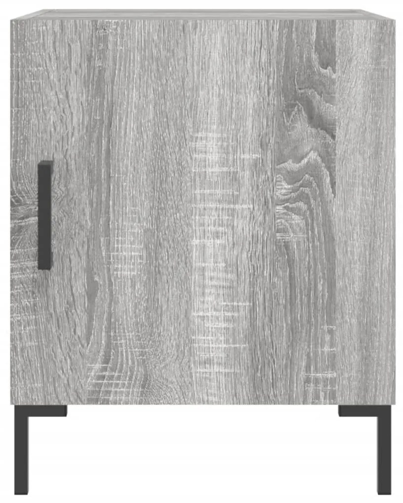 Mesa cabeceira 2pcs 40x40x50 cm madeira processada cinza sonoma