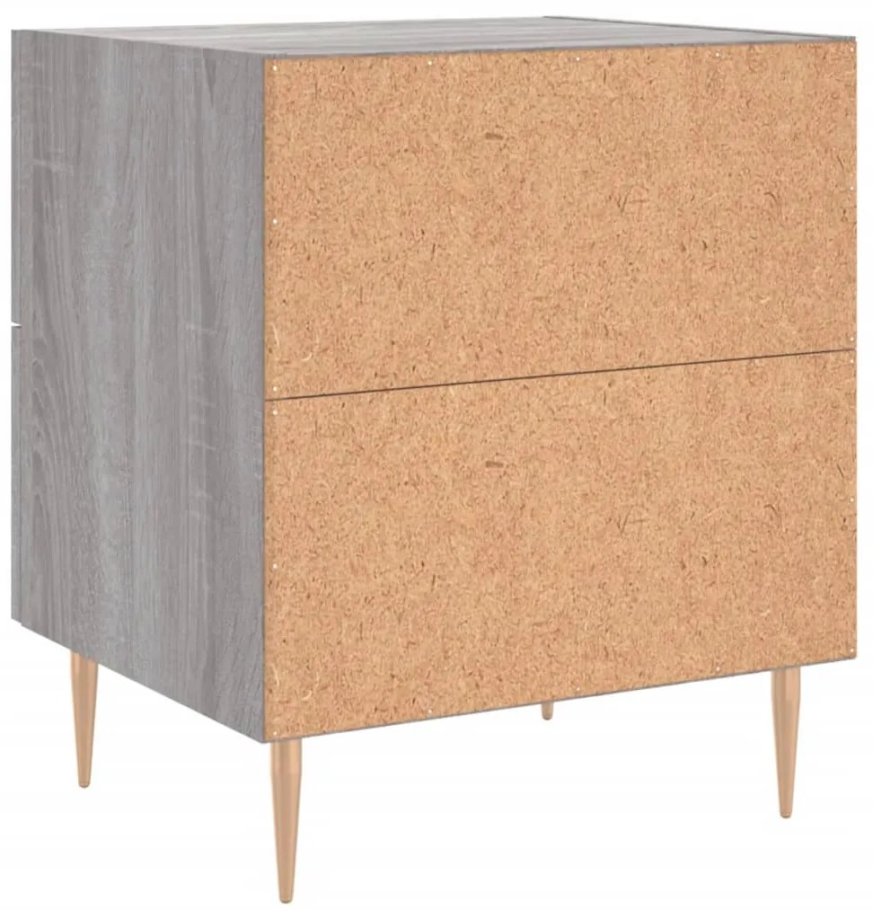 Mesa cabeceira 40x35x47,5 cm derivados madeira sonoma cinza