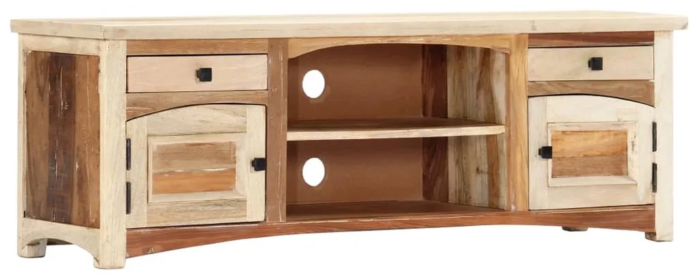 Móvel de TV 120x30x40 cm madeira recuperada maciça