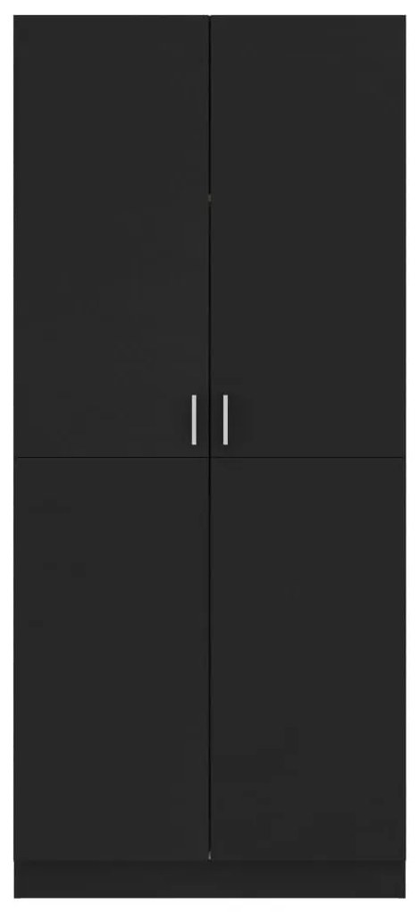 Roupeiro 80x52x180 cm contraplacado preto