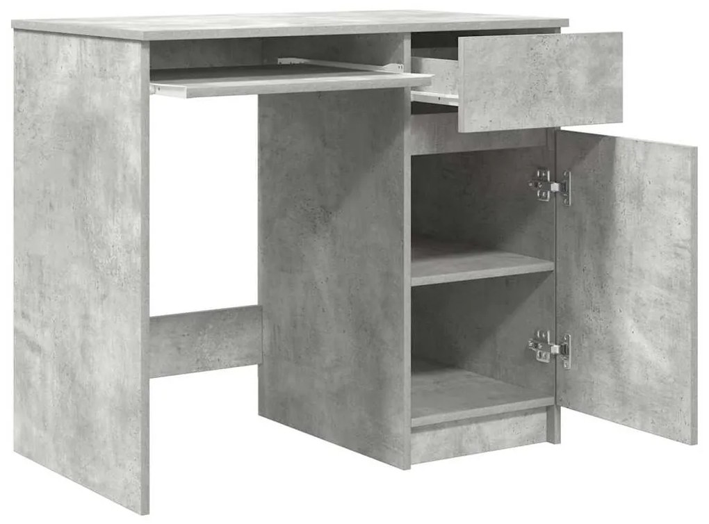 Secretária 86x49x76 cm derivados de madeira cinzento cimento