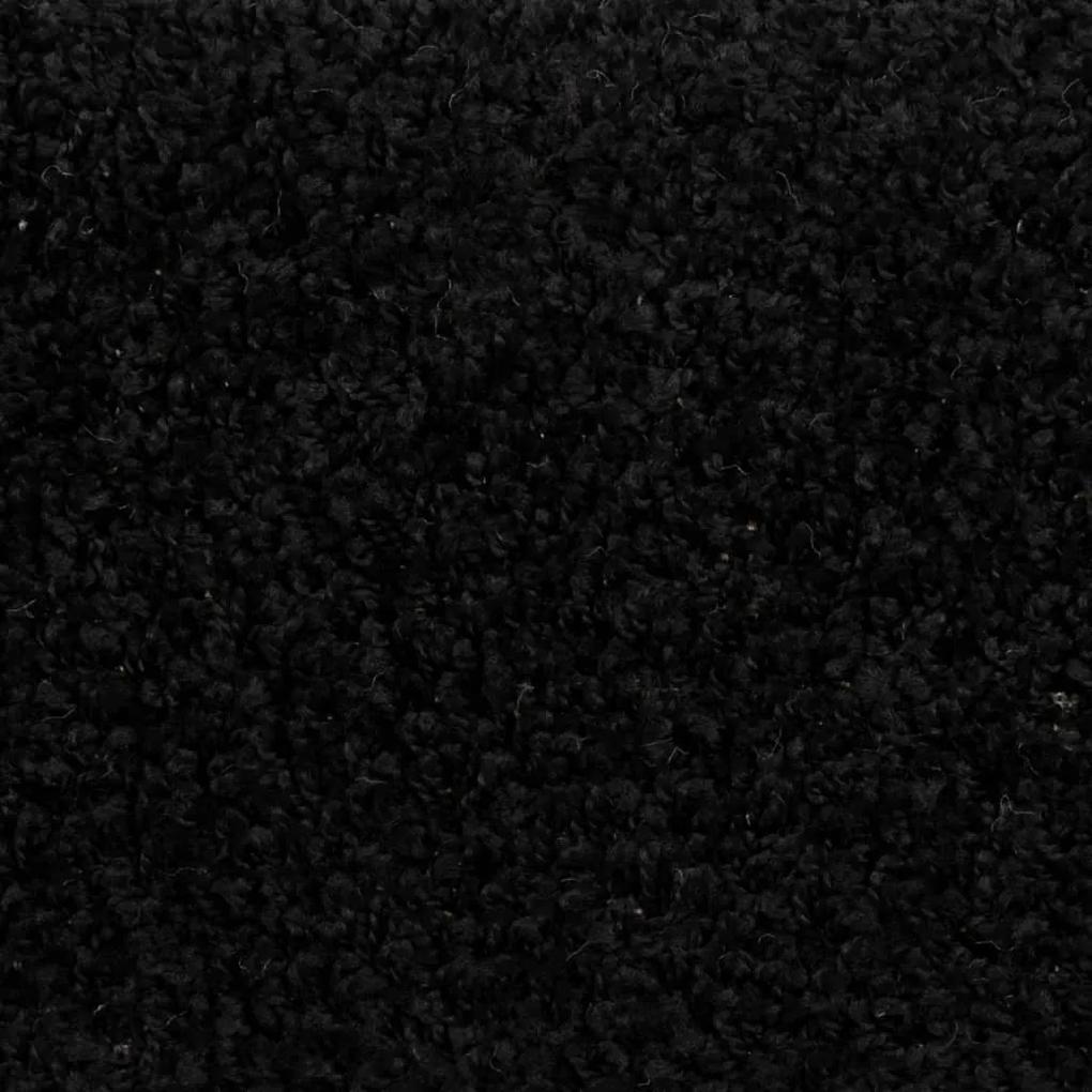 Tapetes de escada 15 pcs 65x21x4 cm preto