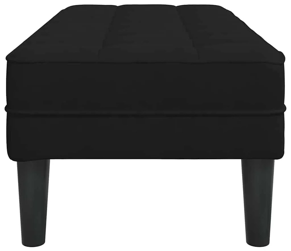Banco Preto 113x57x39 cm Veludo
